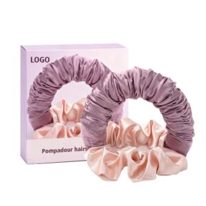 Custom Logo Assorted Satin Hair Scrunchies Comfortable Elastic Hair Accessories for Women's Hair Care & Fashion Looks
