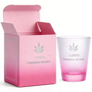 Custom Logo Heavy Base Shot Glasses Set 1.6 oz Colorful Shot Clear Shot Glass, Tequila Cups Small Glass Shot Glasses for Whiskey