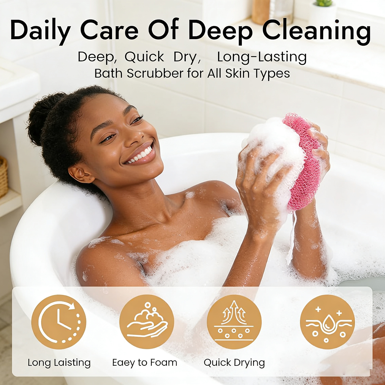 Custom Logo African Net Sponge Scrubber for All Skin Types Real African Scrub Exfoliator for Bath and Shower - 图片 9