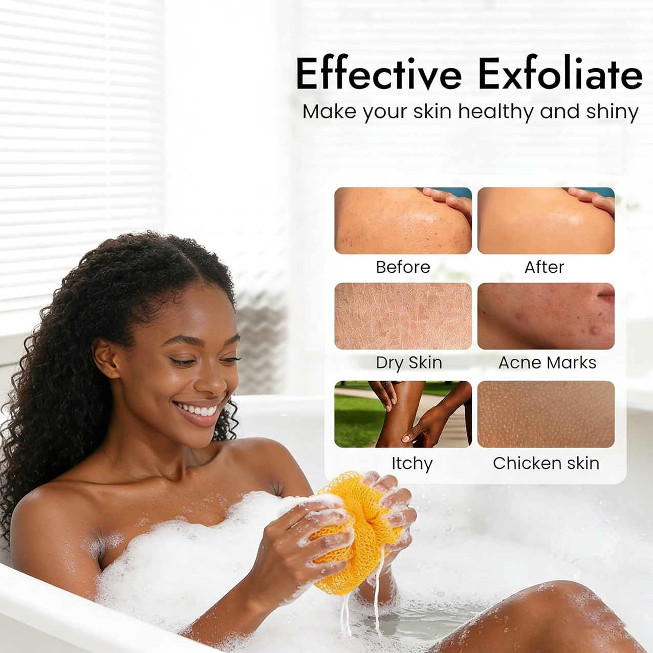 Custom Logo African Net Sponge Scrubber for All Skin Types Real African Scrub Exfoliator for Bath and Shower - 图片 7