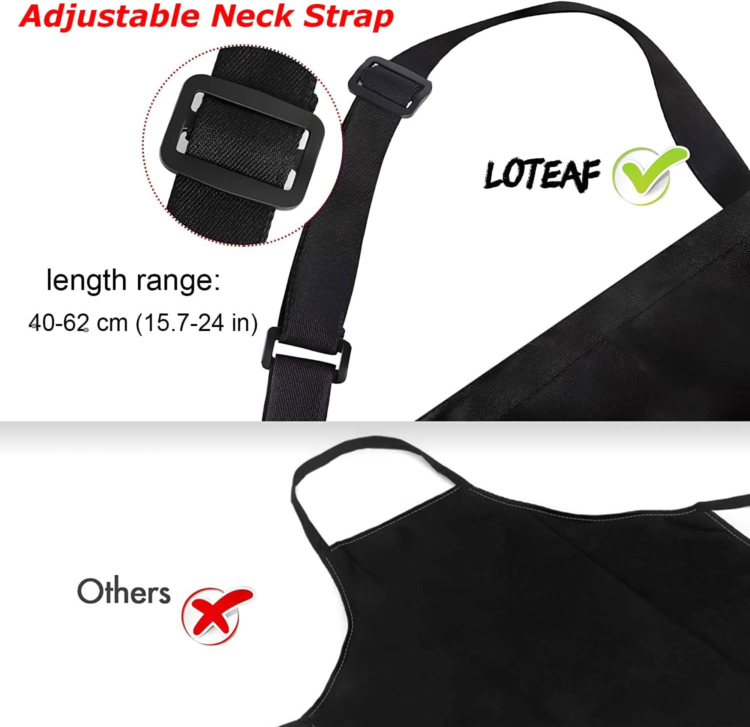 Custom Logo Full Printing Design Apron With Pocket Unisex Cotton Black Apron Waterproof Adjustable Bib Kitchen BBQ Apron - 图片 3