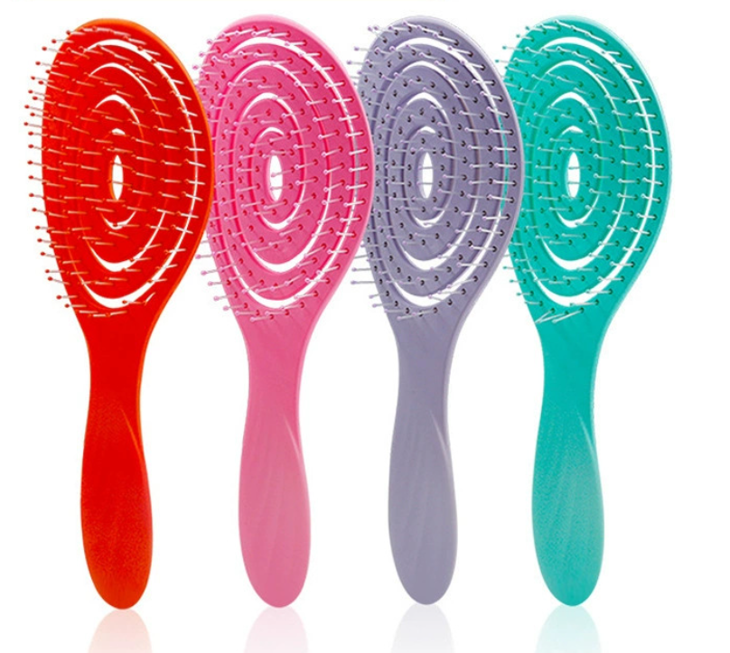 Custom Logo Spiral Hairbrush - Detangle Hair Brush - For Brushing Wet or Blow Dry Hair - Detangler Vent Brush - 图片 4