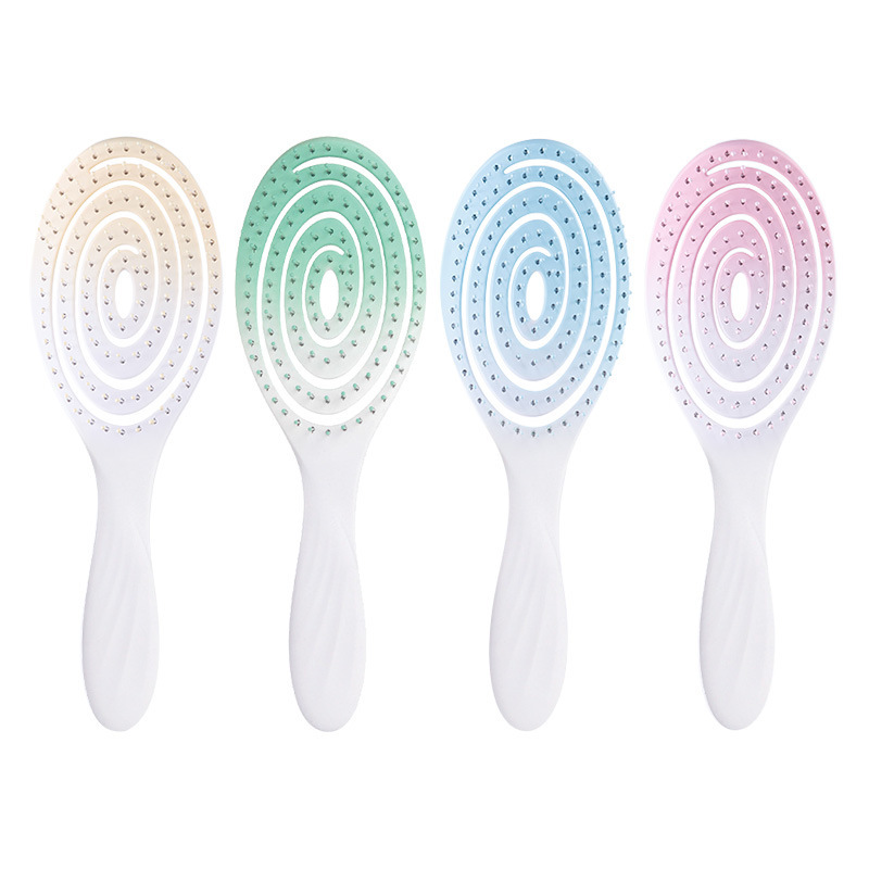 Custom Logo Spiral Hairbrush - Detangle Hair Brush - For Brushing Wet or Blow Dry Hair - Detangler Vent Brush - 图片 6