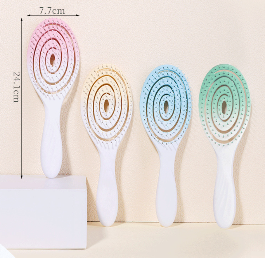 Custom Logo Spiral Hairbrush - Detangle Hair Brush - For Brushing Wet or Blow Dry Hair - Detangler Vent Brush - 图片 5