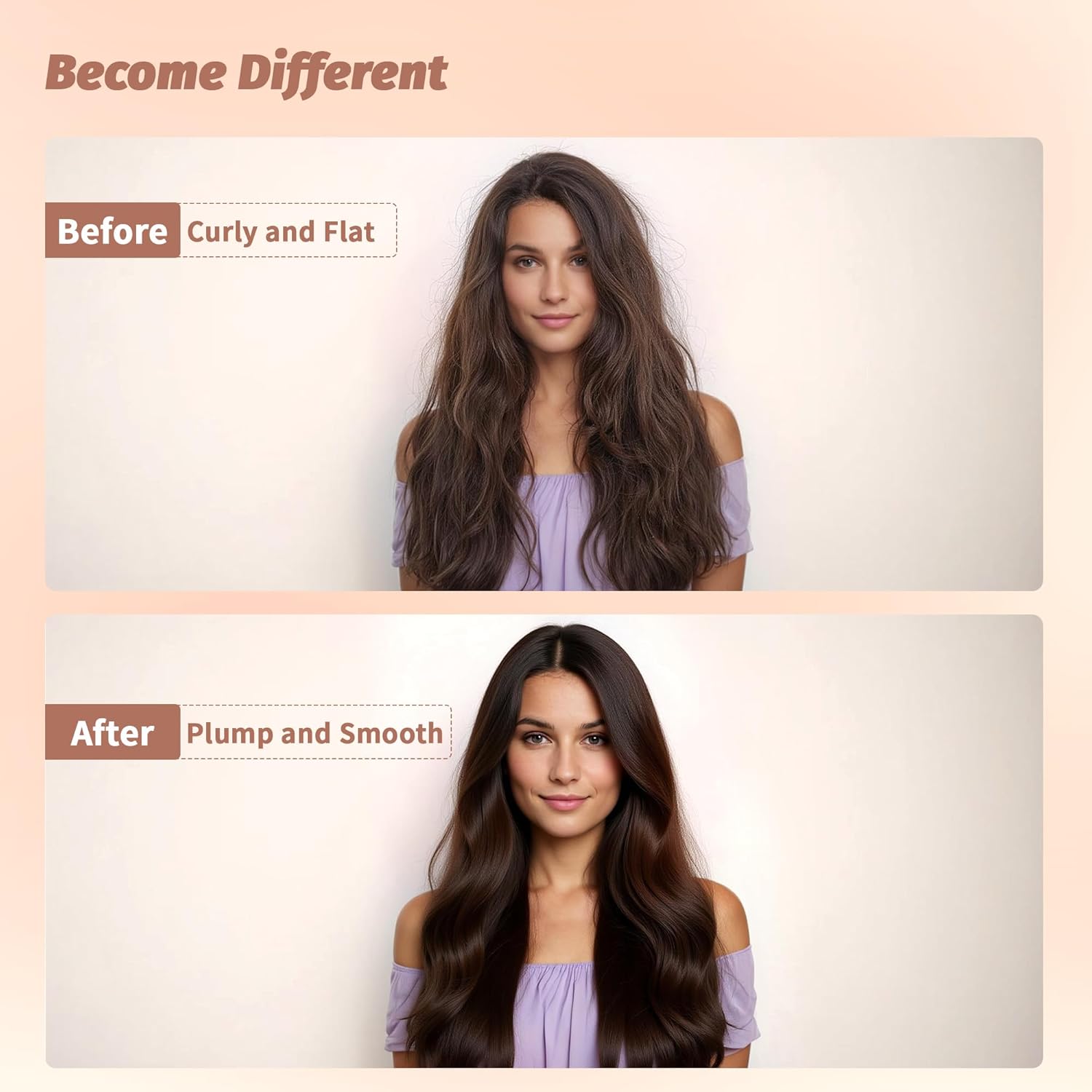 Custom Logo Large Round Brush for Blow Out, (2.7 Inch, 65mm Barrel) Nano Thermal Ceramic & Ionic Tech Round Barrel Roller Hair Brush with Boar Bristles for Blow Drying and Styling - 图片 4