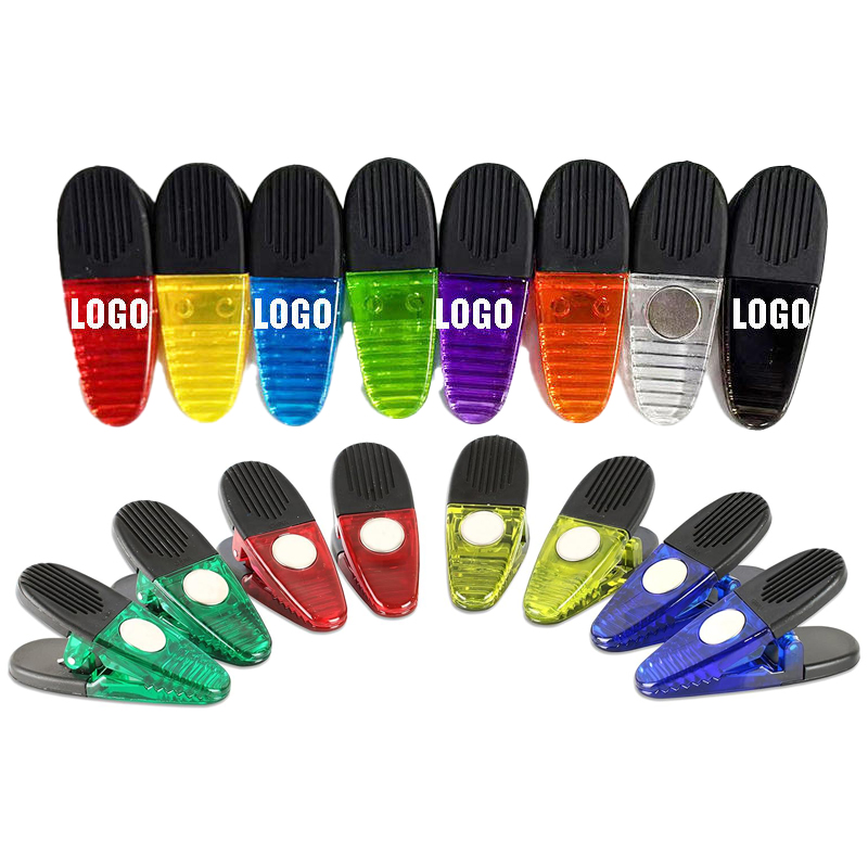 Custom Logo Plastic Heavy Duty Adjustable Multifunction Refrigerator Magnet Clips Neodymium Magnet Eco-Friendly Dishwasher Safe
