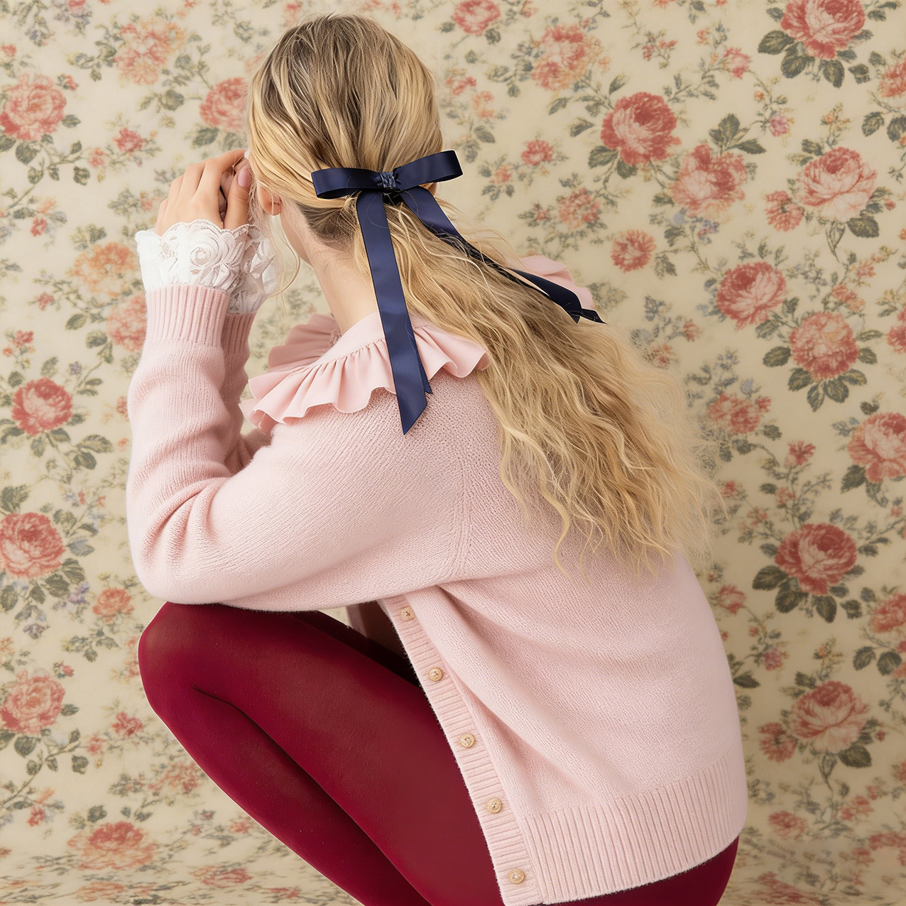 Custom Logo Magnetic Hair Clip Satin Bow Hair Accessories Two Colors Elegant Long Ribbon Hair Clips Fashion Hair Decorations - 图片 3