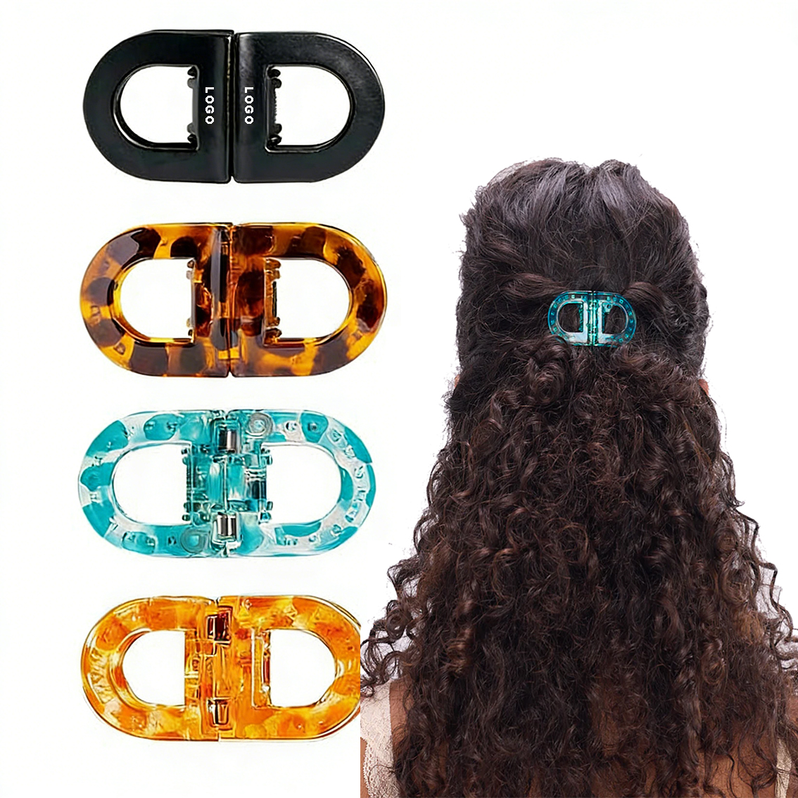 Custom Logo Hair Clips Strong Hold No-Slip Magnetic Hair Styling Clips Seamless 2-in-1 Design for Women Hairstyling Intuitive