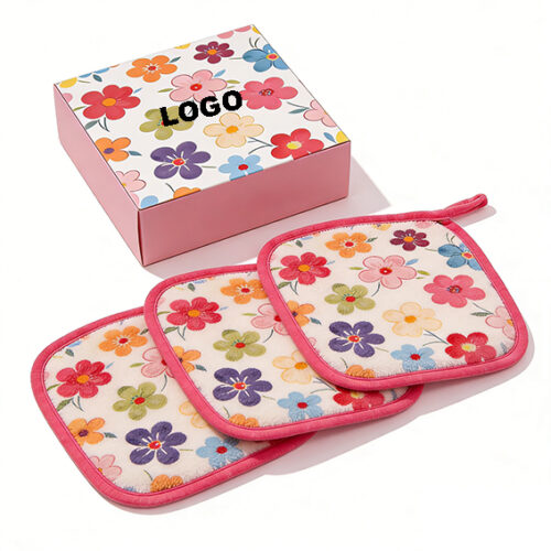 Custom Logo Microfiber Reusable Makeup Remover Wipes Double Layer Soft Face Cloths Makeup Removal Daily Cleansing Mask Removal