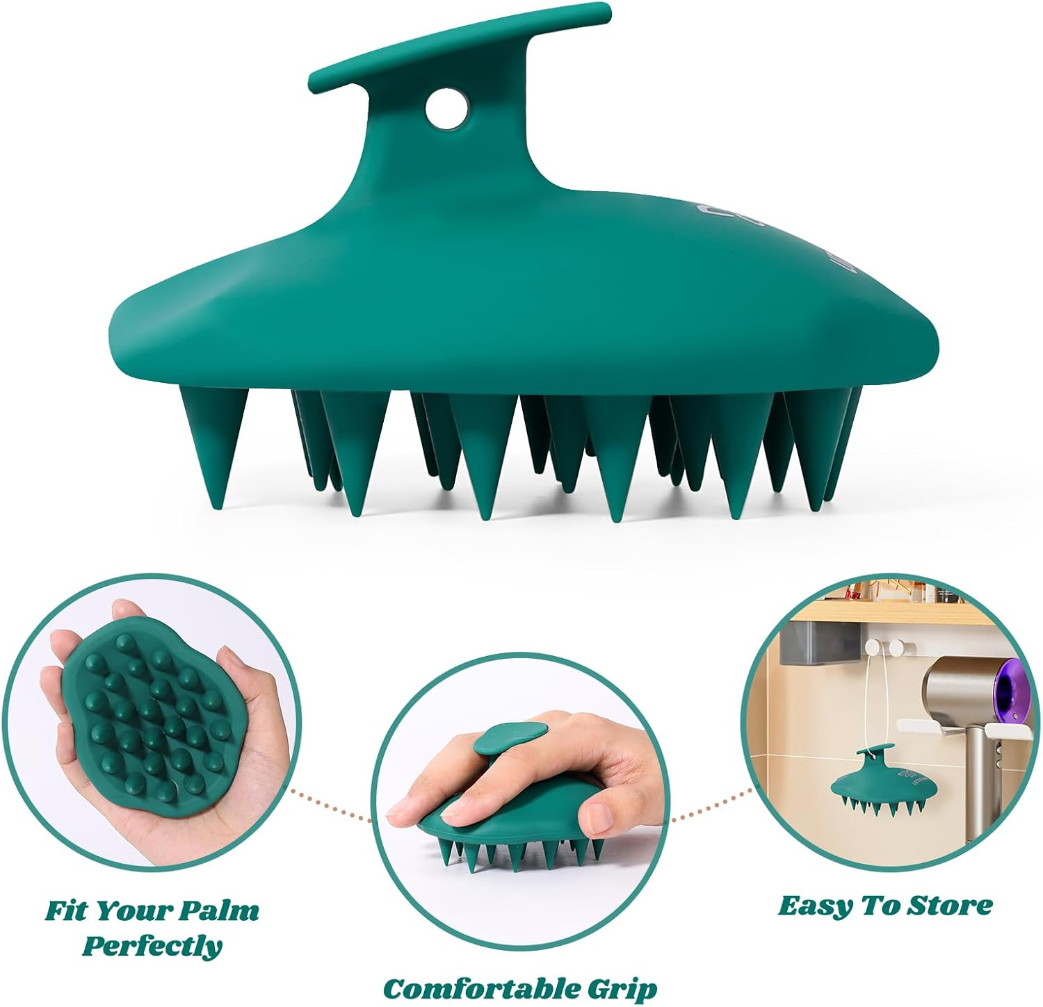 Custom Logo Scalp Massager Shampoo Brush for Hair Growth Soft Silicone Scalp Scrubber Shower Brush for Women Men Kids Stress Exfoliator - 图片 6